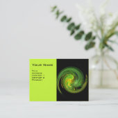 Carte De Visite VORTEX LUMINEUX, noir vif, vert blanc blanc (Debout devant)