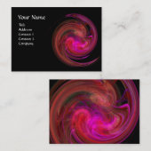 Carte De Visite VORTEX LUMINEUX, rouge vif rouge rose violet brun (Devant / Derrière)
