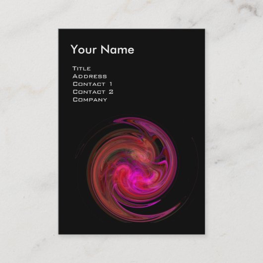 Carte De Visite VORTEX LUMINEUX, rouge violet violet rouge vif (Devant)