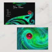 Carte De Visite VORTEX LUMINEUX RUBY bleu vert noir rose jaune (Devant / Derrière)