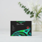 Carte De Visite VORTEX LUMINEUX RUBY bleu vert noir rose jaune (Debout devant)