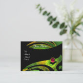 Carte De Visite VORTEX LUMINEUX RUBY rouge rose noir vert jaune (Debout devant)
