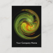 Carte De Visite VORTEX LUMINEUX, vert orange jaune vif (Dos)