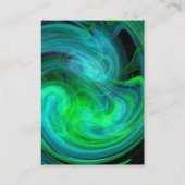 Carte De Visite VORTEX LUMINEUX Vibrant noir bleu vert (Dos)