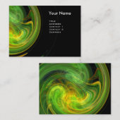 Carte De Visite VORTEX LUMINEUX Vibrant noir jaune orange (Devant / Derrière)