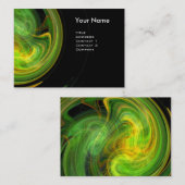Carte De Visite VORTEX LUMINEUX Vibrant noir jaune orange (Devant / Derrière)