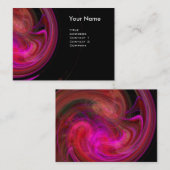 Carte De Visite VORTEX LUMINEUX Vibrant noir rouge violet rose (Devant / Derrière)