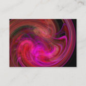 Carte De Visite VORTEX LUMINEUX Vibrant noir rouge violet rose (Dos)