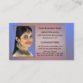Carte De Visite Vos 4 Photos Bijoux indiens exotiques (Dos)