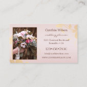 Carte De Visite Vos 4 Photos Blush Gold Wedding planner (Dos)
