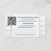 Carte De Visite Vos Photos Animal Veterinary Clinic Nomination (Dos)