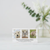 Carte De Visite Vos Photos Animal Veterinary Clinic Nomination (Debout devant)