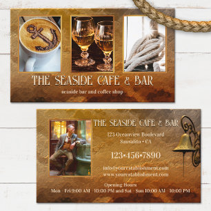 Carte De Visite Vos Photos Bar Café Coastal