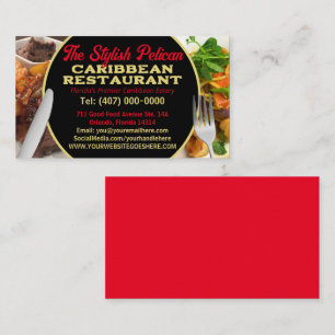 Carte De Visite Vos Photos Caribbean Restaurant Services de restau