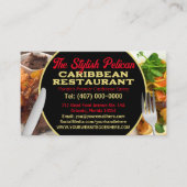 Carte De Visite Vos Photos Caribbean Restaurant Services de restau (Devant)