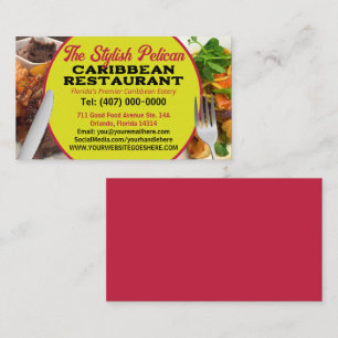 Carte De Visite Vos Photos Caribbean Restaurant Services de restau