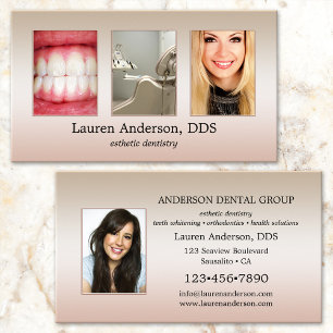 Carte De Visite Vos Photos Dentiste Élégant Professionnel