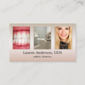 Carte De Visite Vos Photos Élégant Dentiste Professionnel (Devant)