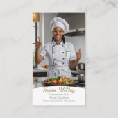 Carte De Visite Vos Photos Restaurant Chef Services de restauratio (Dos)