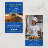 Carte De Visite Vos Photos Restaurant Chef Services de restauratio (Devant / Derrière)