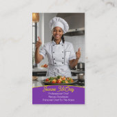 Carte De Visite Vos Photos Restaurant Chef Services de restauratio (Dos)