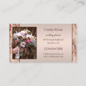 Carte De Visite Vos photos Wedding planner de dentelle au chocolat (Dos)