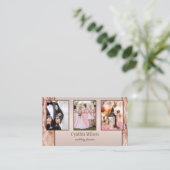 Carte De Visite Vos photos Wedding planner de dentelle au chocolat (Debout devant)