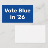 Carte De Visite Vote Blue en 2026 (Devant / Derrière)