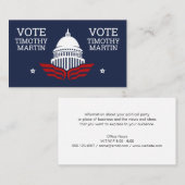 Carte De Visite Vote du candidat politique (Devant / Derrière)