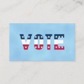 Carte De Visite VOTE Rouge blanc et bleu (étoiles) (Devant)