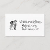 Carte De Visite Votes Pour Les Femmes (Devant)