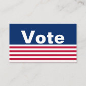 Carte De Visite Votez rouge blanc et bleu (Devant)