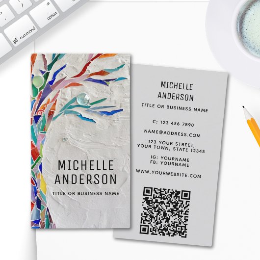 Carte De Visite Votre arbre de code QR professionnel