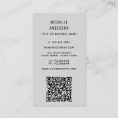 Carte De Visite Votre arbre de code QR professionnel (Dos)