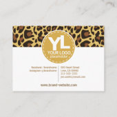 Carte De Visite Votre bracelet Empreinte de léopard classique Logo (Dos)