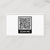 Carte De Visite Votre code QR Nom Contact Info Simple Personnalisé (Dos)