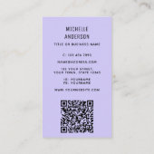Carte De Visite Votre code QR professionnel violet (Dos)