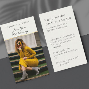 Carte De Visite Votre créateur de contenu de marketing en ligne ph