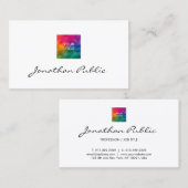 Carte De Visite Votre entreprise Logo ici Modèle moderne (Devant / Derrière)