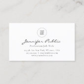 Carte de visite Votre Entreprise Logo Ici Moderne (Dos)