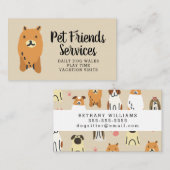 Carte De Visite Votre entreprise | Services aux animaux (Devant / Derrière)