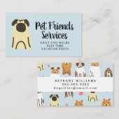 Carte De Visite Votre entreprise | Services aux animaux (Devant / Derrière)