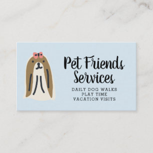 Carte De Visite Votre entreprise Services aux animaux