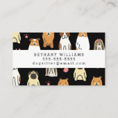 Carte De Visite Votre entreprise | Services aux animaux (Dos)