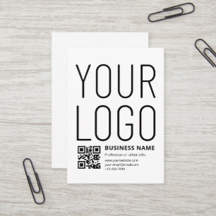 Carte De Visite Votre logo avec code QR et texte modifiables