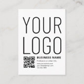 Carte De Visite Votre logo avec code QR et texte modifiables (Devant)