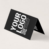 Carte De Visite Votre logo avec QR code et texte modifiables (Dos)