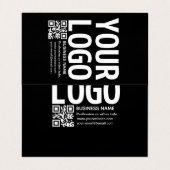 Carte De Visite Votre logo avec QR code et texte modifiables (Intérieur déplié)