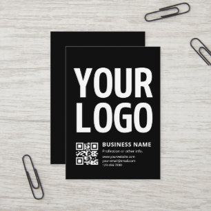 Carte De Visite Votre logo avec QR code et texte modifiables