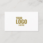 Carte De Visite Votre logo Black&white Foil Entreprise moderne (Devant)